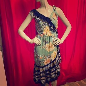 Farm Rio for Anthropologie Floral Wrap Dress S
